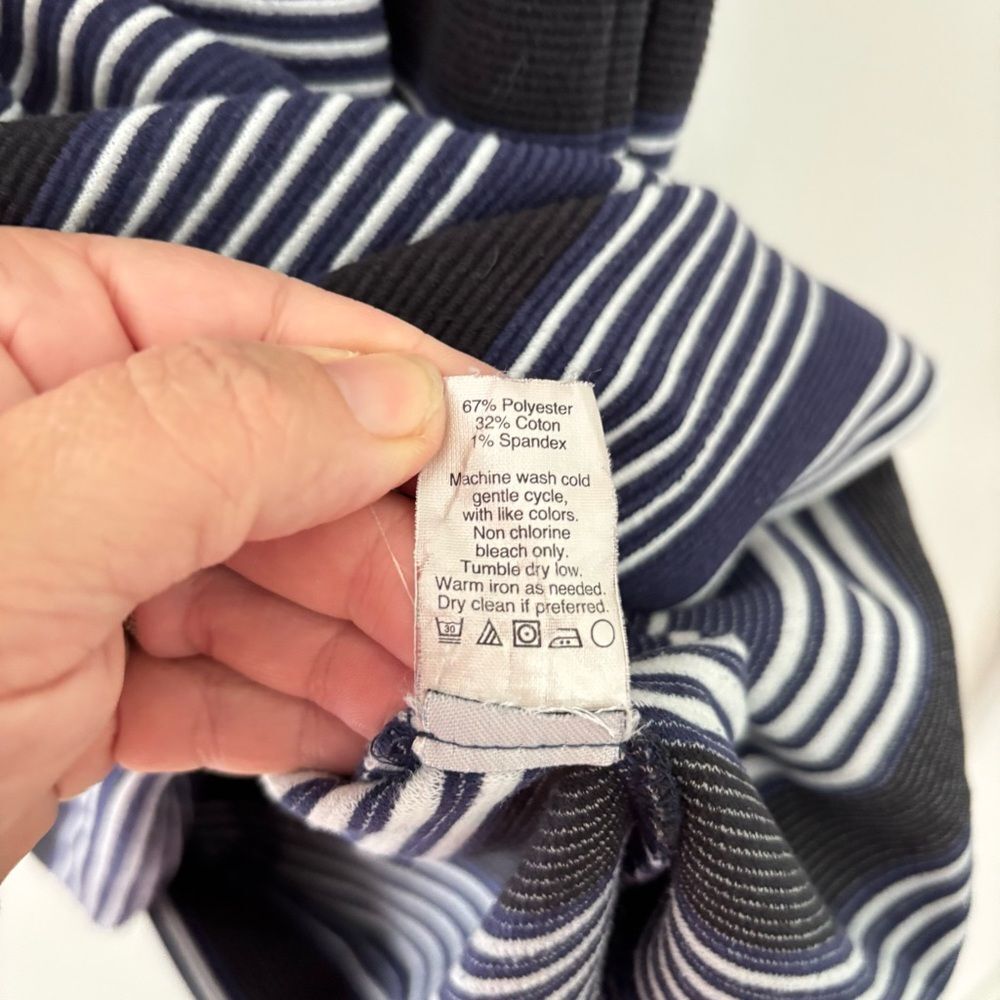 Madewell Navy Striped Sleeveless Fit & Flare Dress XS - Picture 8 of 10